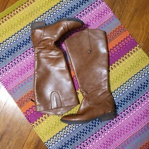 X appeal Riding boots brown faux leather size 8.5